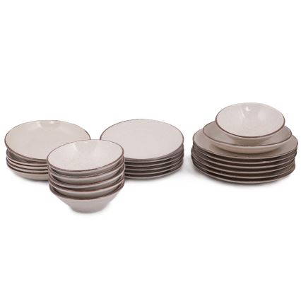 Set da tavola 24 pezzi beige/porcellana