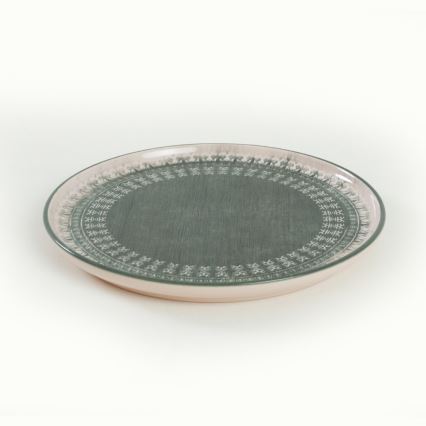 Set da tavola 24 pezzi beige/verde in gres