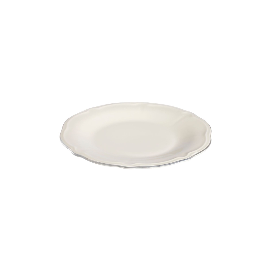 Set da tavola 24 pezzi bianco/argento/porcellana
