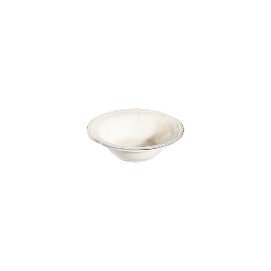 Set da tavola 24 pezzi bianco/argento/porcellana