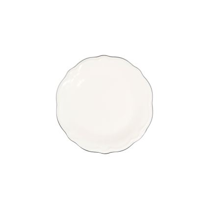 Set da tavola 24 pezzi bianco/argento/porcellana