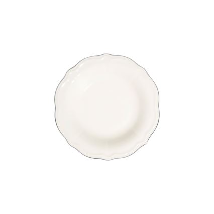 Set da tavola 24 pezzi bianco/argento/porcellana