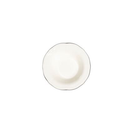 Set da tavola 24 pezzi bianco/argento/porcellana
