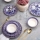 Set da tavola 24 pezzi bianco/blu/ceramica