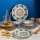 Set da tavola 24 pezzi bianco/blu/giallo/porcellana