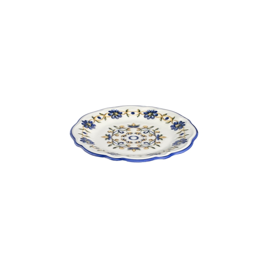 Set da tavola 24 pezzi bianco/blu/giallo/porcellana