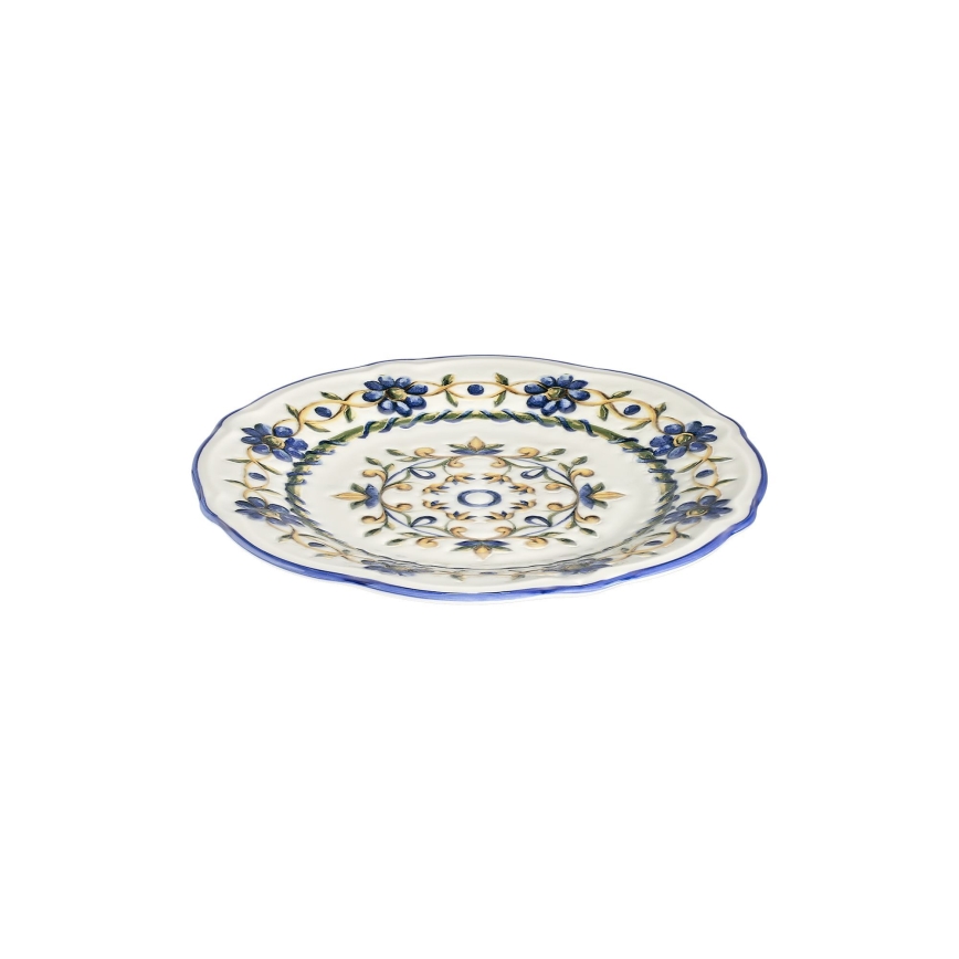 Set da tavola 24 pezzi bianco/blu/giallo/porcellana