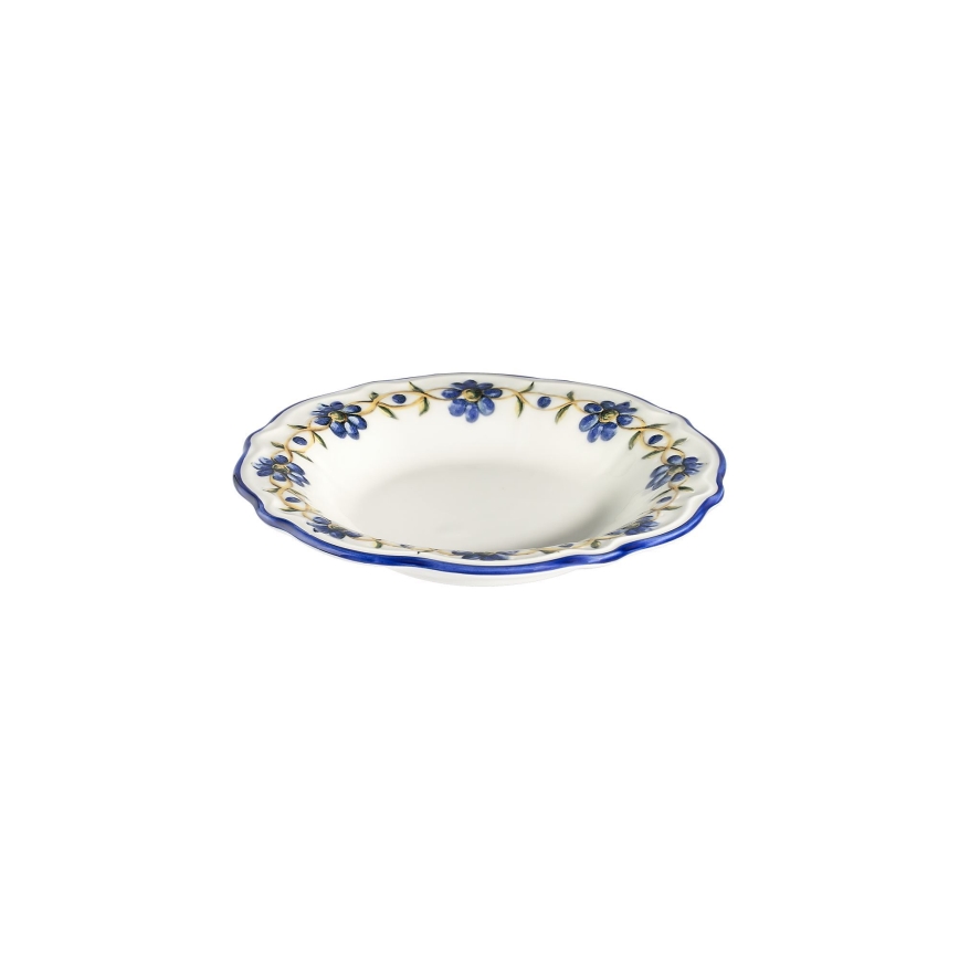 Set da tavola 24 pezzi bianco/blu/giallo/porcellana