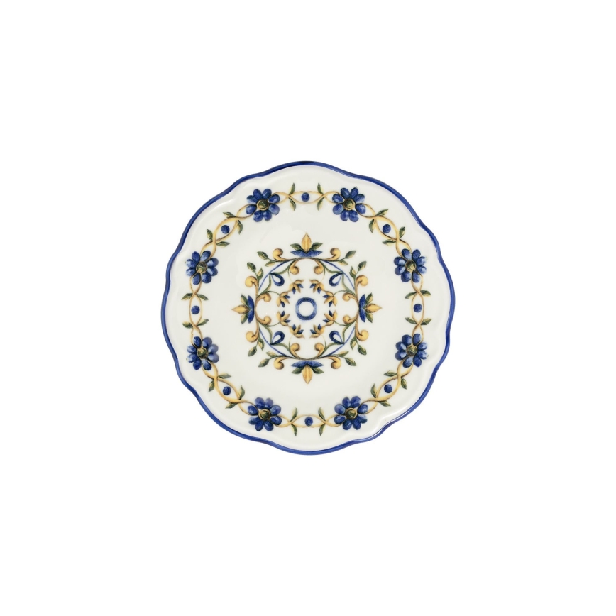 Set da tavola 24 pezzi bianco/blu/giallo/porcellana