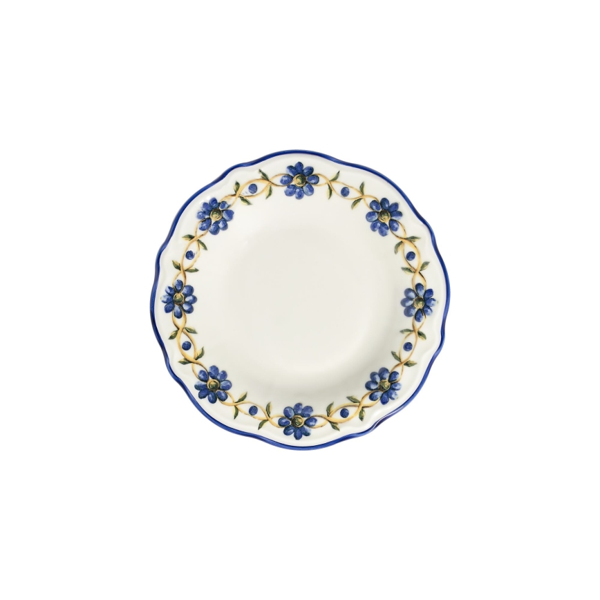 Set da tavola 24 pezzi bianco/blu/giallo/porcellana