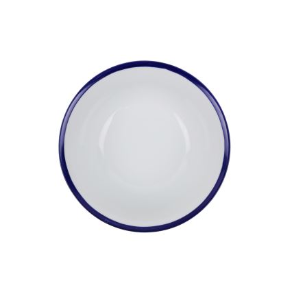 Set da tavola 24 pezzi, bianco/blu, in porcellana