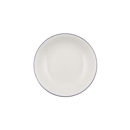 Set da tavola 24 pezzi, bianco/blu, in porcellana