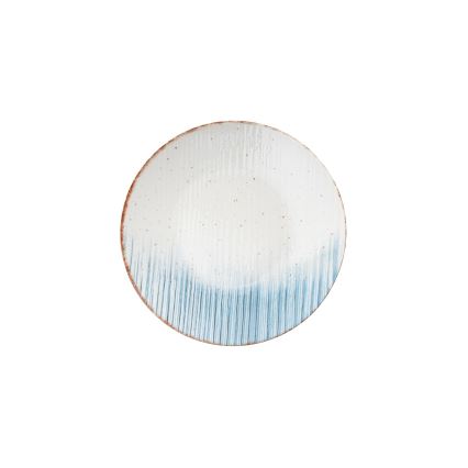 Set da tavola 24 pezzi, bianco/blu, in porcellana