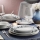 Set da tavola 24 pezzi bianco/grigio/porcellana