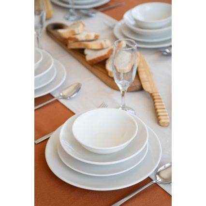 Set da tavola 24 pezzi, bianco in porcellana