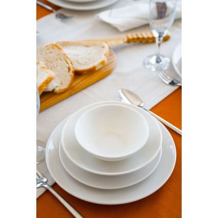 Set da tavola 24 pezzi, bianco in porcellana