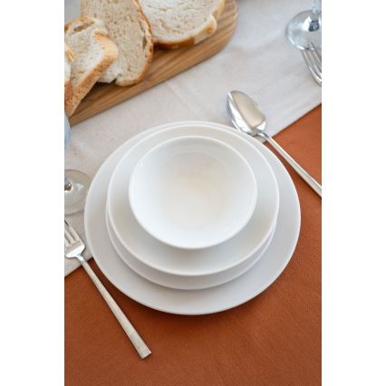 Set da tavola 24 pezzi, bianco in porcellana