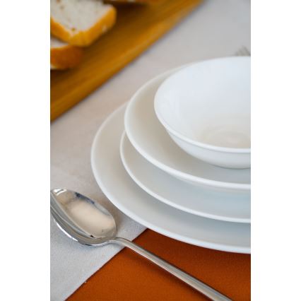 Set da tavola 24 pezzi, bianco in porcellana