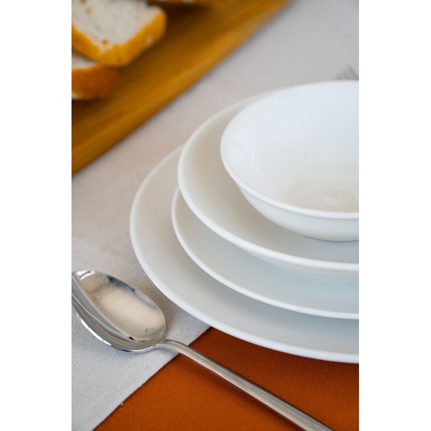 Set da tavola 24 pezzi, bianco in porcellana