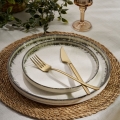 Set da tavola 24 pezzi bianco/marrone/porcellana