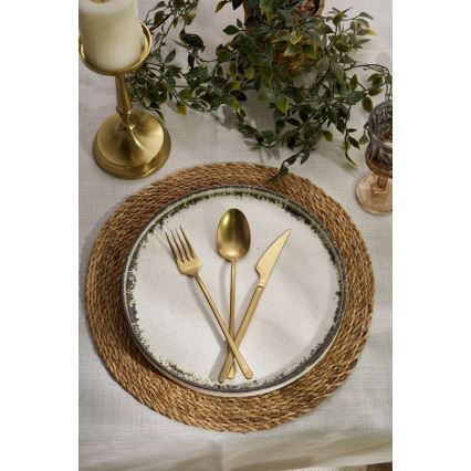 Set da tavola 24 pezzi bianco/marrone/porcellana