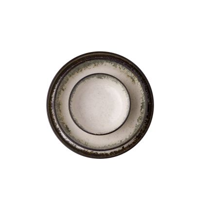 Set da tavola 24 pezzi bianco/marrone/porcellana