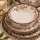 Set da tavola 24 pezzi bianco/marrone/porcellana