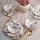 Set da tavola 24 pezzi, bianco/nero, in ceramica