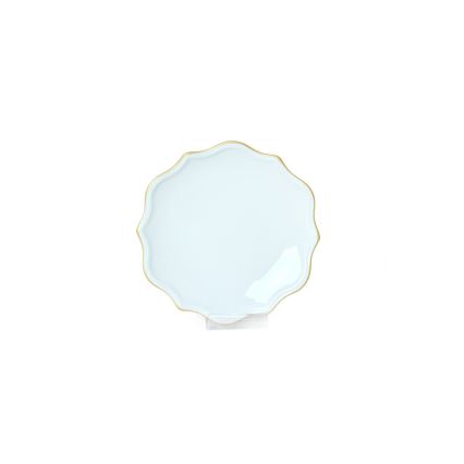 Set da tavola 24 pezzi, bianco/oro, in gres