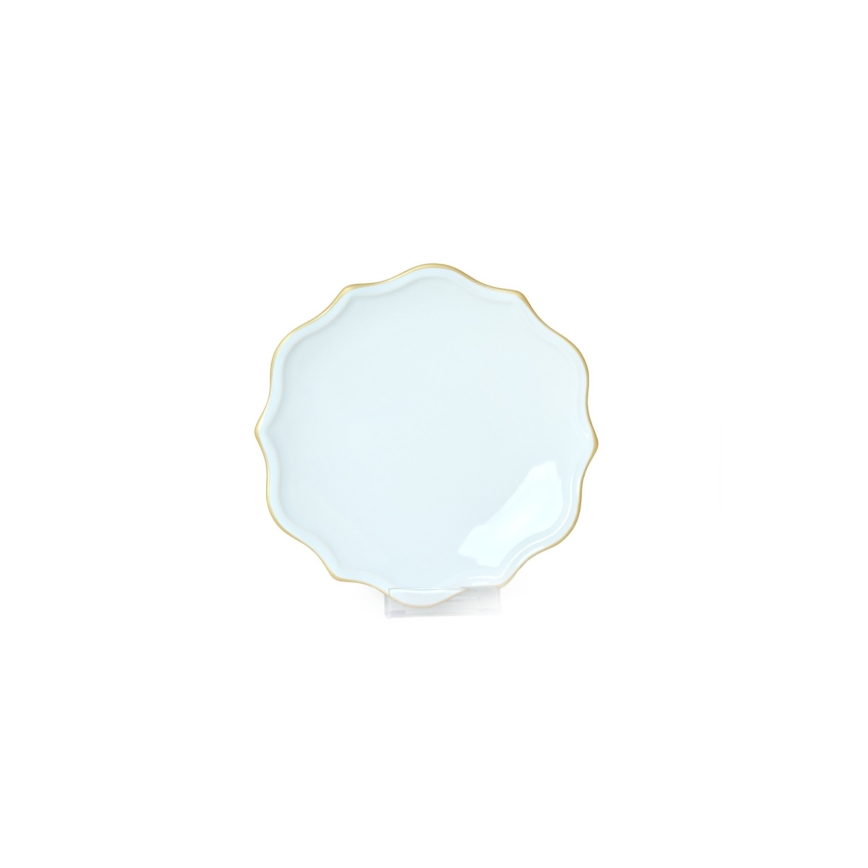 Set da tavola 24 pezzi, bianco/oro, in gres