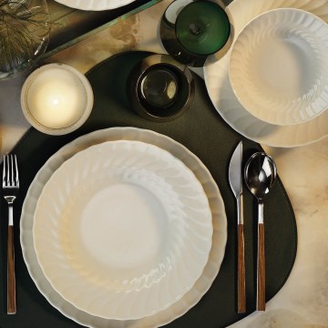 Set da tavola 24 pezzi bianco/porcellana
