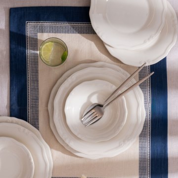 Set da tavola 24 pezzi, bianco/porcellana