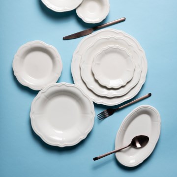 Set da tavola 24 pezzi bianco/porcellana