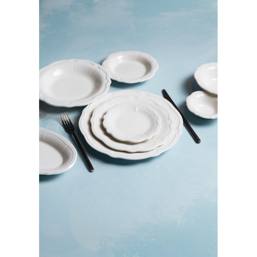 Set da tavola 24 pezzi bianco/porcellana