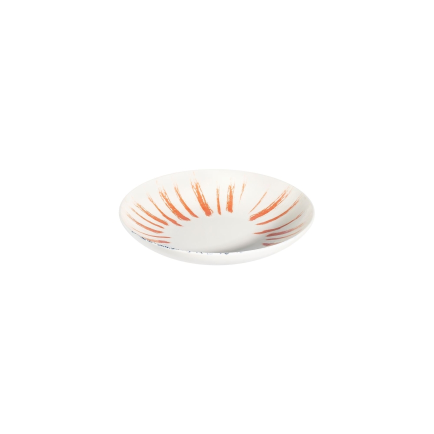 Set da tavola 24 pezzi bianco/rosso/blu /porcellana