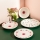 Set da tavola 24 pezzi bianco/rosso/verde/porcellana