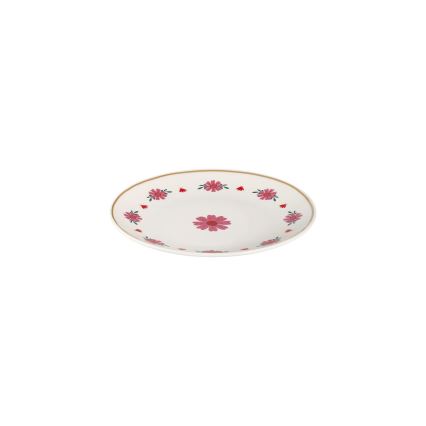 Set da tavola 24 pezzi bianco/rosso/verde/porcellana