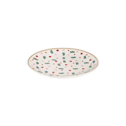 Set da tavola 24 pezzi bianco/rosso/verde/porcellana