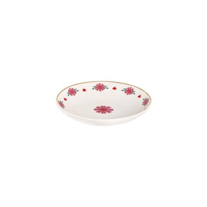 Set da tavola 24 pezzi bianco/rosso/verde/porcellana
