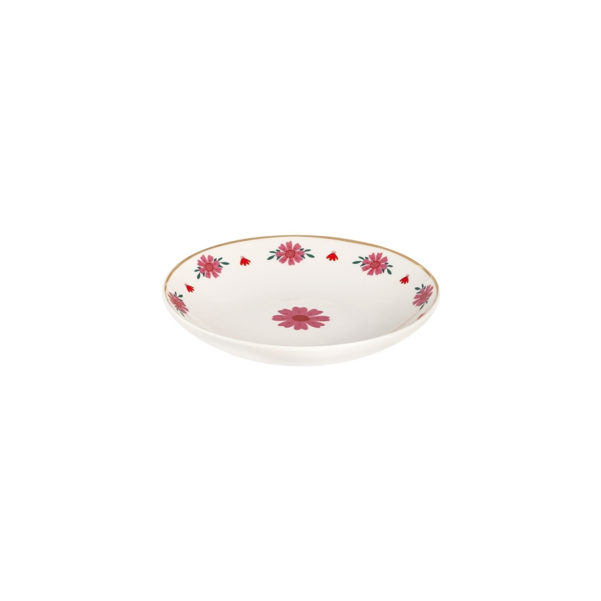 Set da tavola 24 pezzi bianco/rosso/verde/porcellana