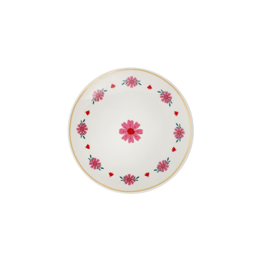 Set da tavola 24 pezzi bianco/rosso/verde/porcellana