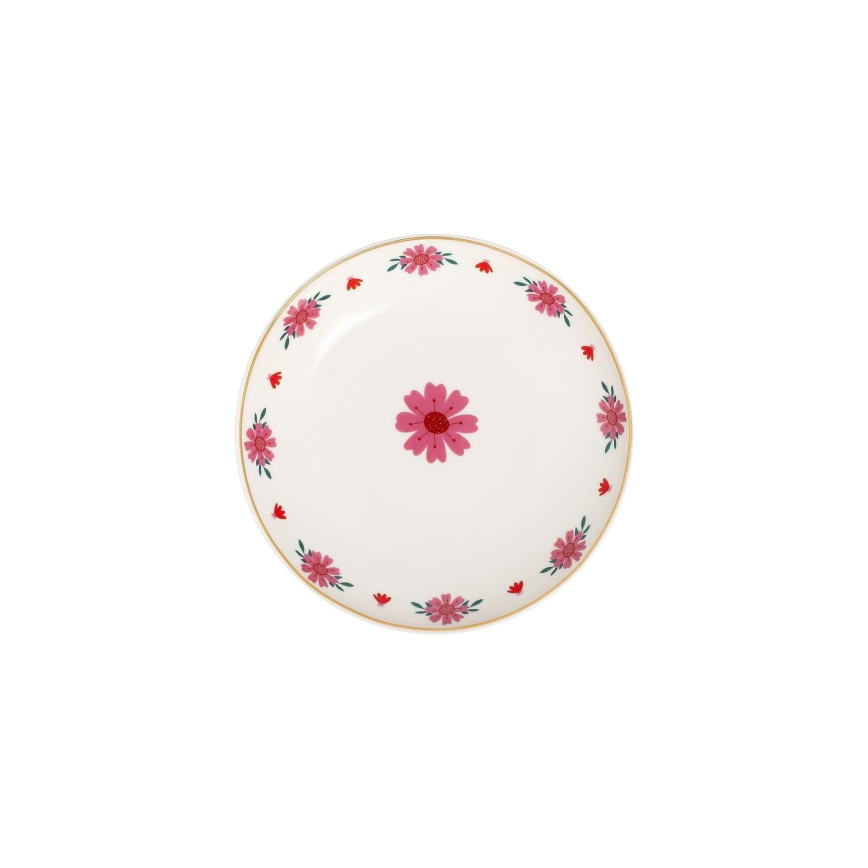 Set da tavola 24 pezzi bianco/rosso/verde/porcellana