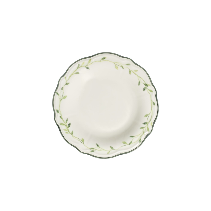 Set da tavola 24 pezzi bianco/verde/porcellana