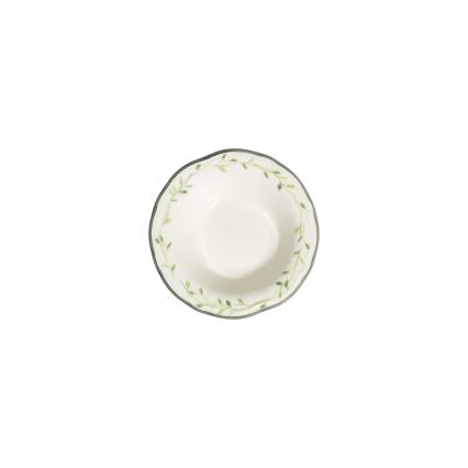 Set da tavola 24 pezzi bianco/verde/porcellana