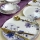 Set da tavola 24 pezzi bianco/viola/ceramica