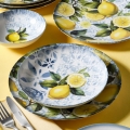 Set da tavola 24 pezzi blu/giallo/verde in porcellana