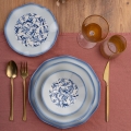Set da tavola 24 pezzi blu/porcellana