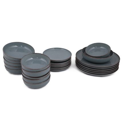 Set da tavola 24 pezzi blu/porcellana
