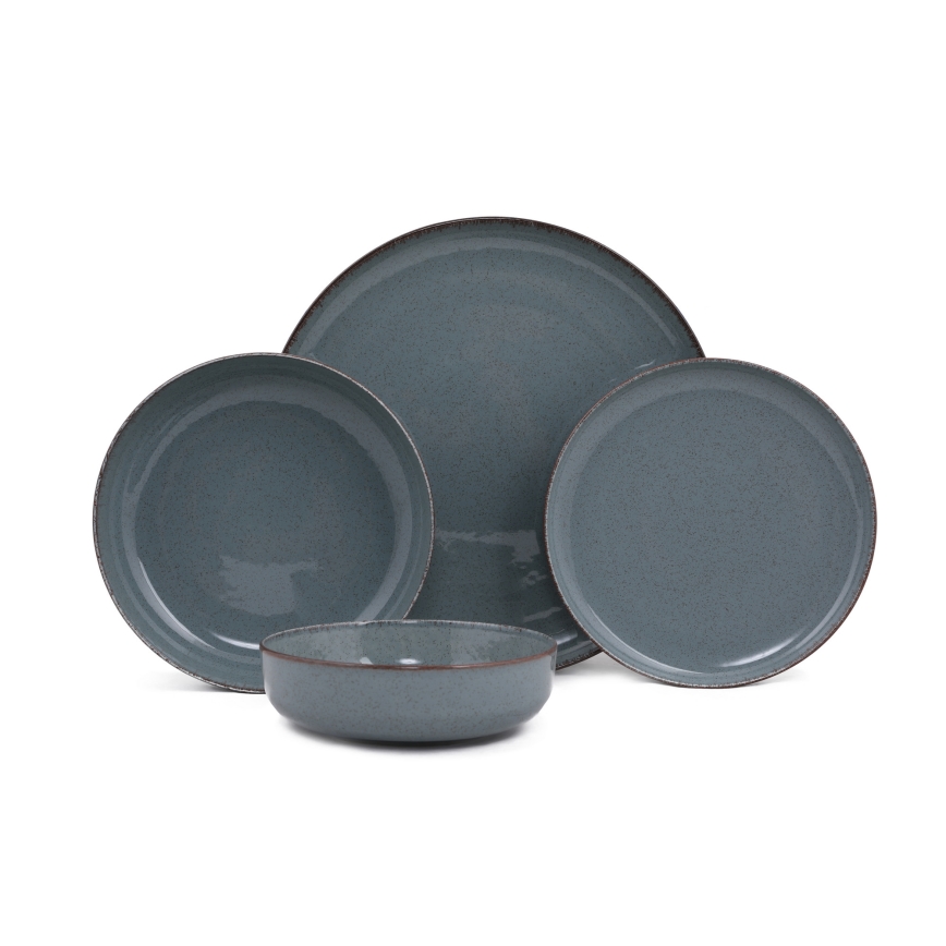 Set da tavola 24 pezzi blu/porcellana