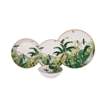 Set da tavola 24 pezzi colori vivaci/ceramica